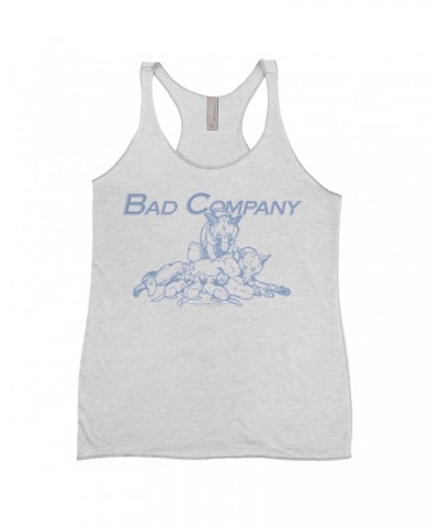 Bad Company Ladies' Tank Top | Run With The Pack Slate Blue Image Shirt $12.16 Shirts