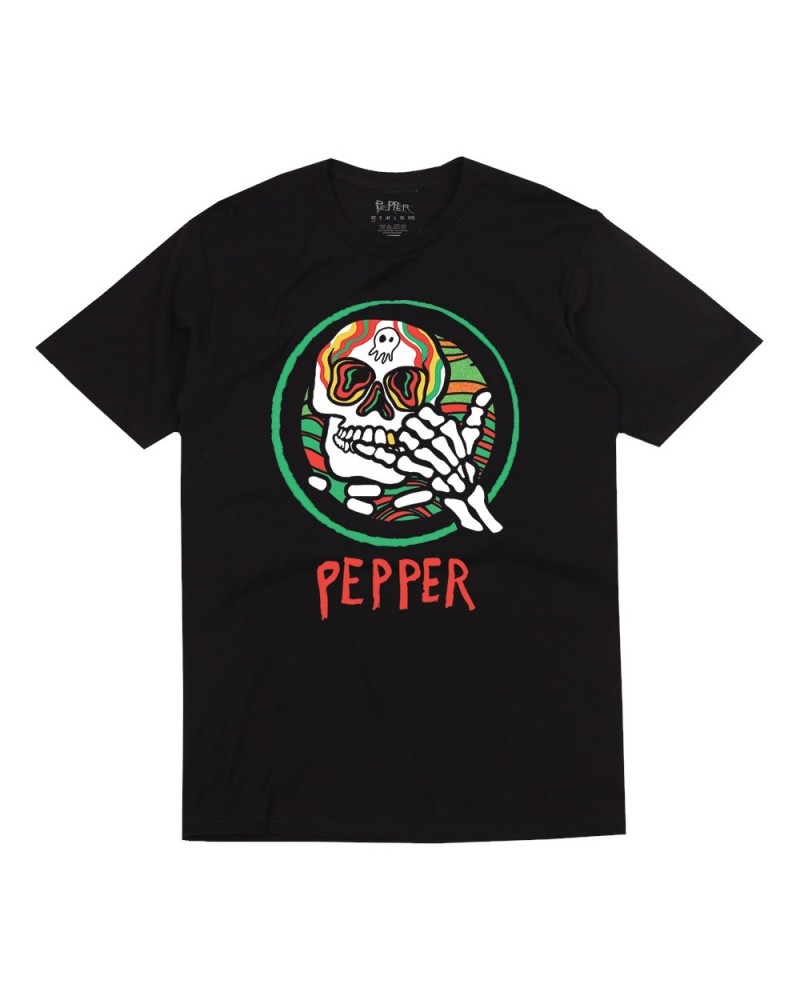 Pepper "Hang Loose Skeleton" Black Tee $10.85 Shirts