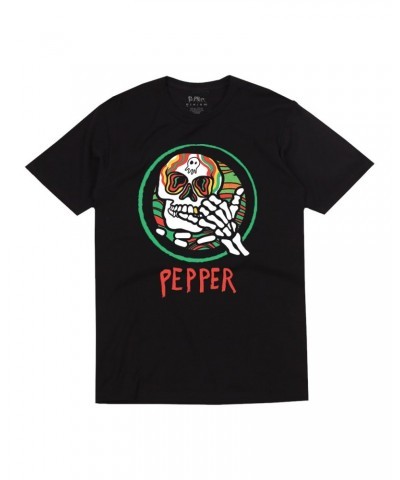 Pepper "Hang Loose Skeleton" Black Tee $10.85 Shirts