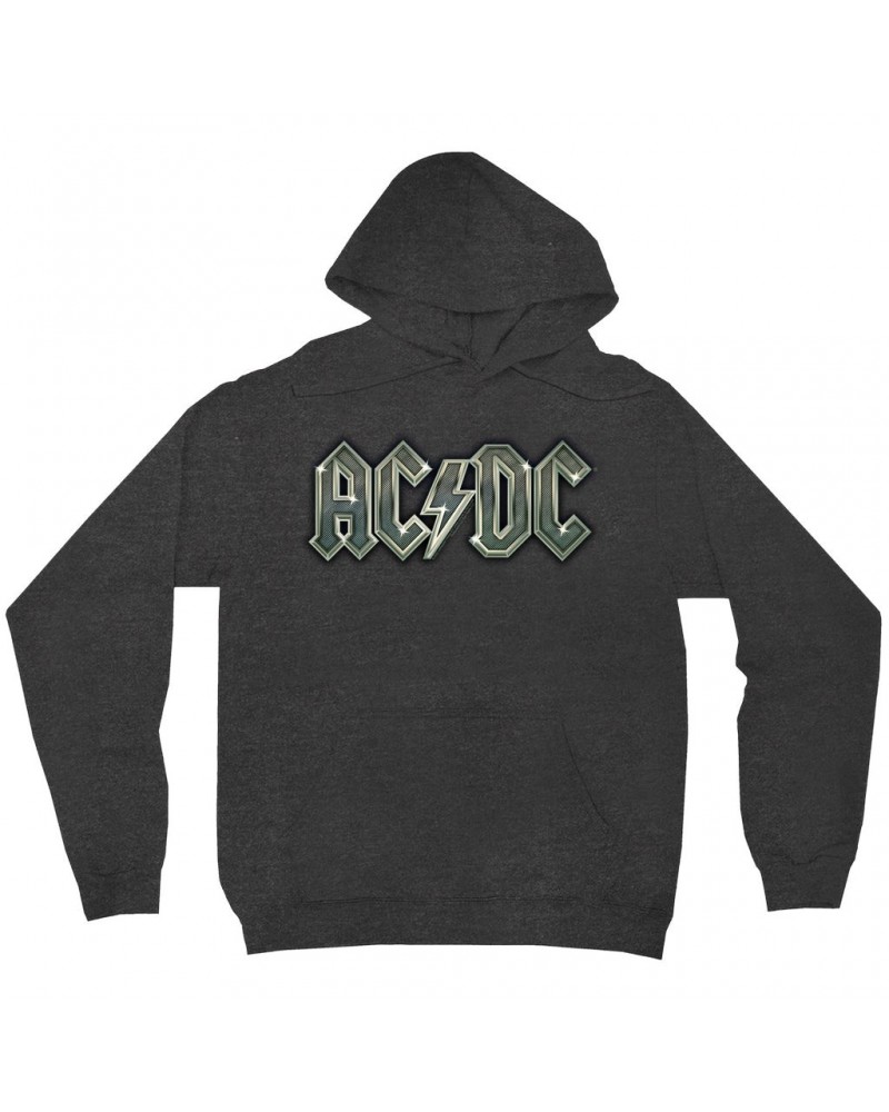 AC/DC Hoodie | Metal Metallic Logo Hoodie $14.38 Sweatshirts