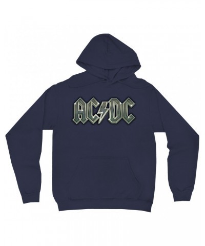 AC/DC Hoodie | Metal Metallic Logo Hoodie $14.38 Sweatshirts