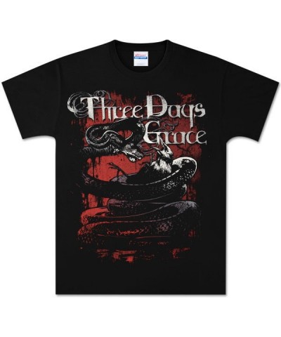 Three Days Grace Killing Snake Distressed Black T-Shirt $11.75 Shirts