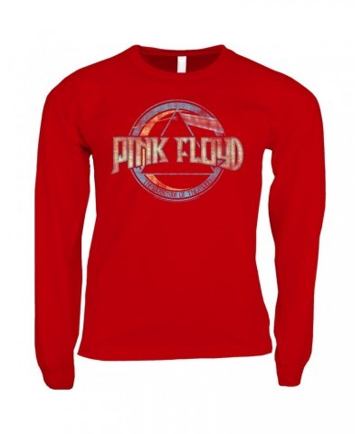 Pink Floyd Long Sleeve Shirt | The Dark Side Of The Moon Pastel Design Shirt $14.08 Shirts