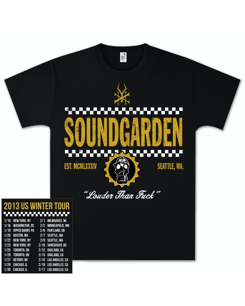 Soundgarden Straight Up Checkers Winter 2013 Tour T-Shirt $7.40 Shirts