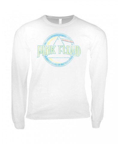 Pink Floyd Long Sleeve Shirt | The Dark Side Of The Moon Pastel Design Shirt $14.08 Shirts