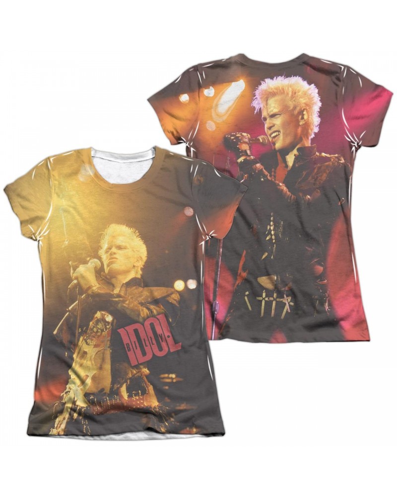 Billy Idol Junior's Shirt | REBEL (FRONT/BACK PRINT) Junior's Tee $10.66 Shirts