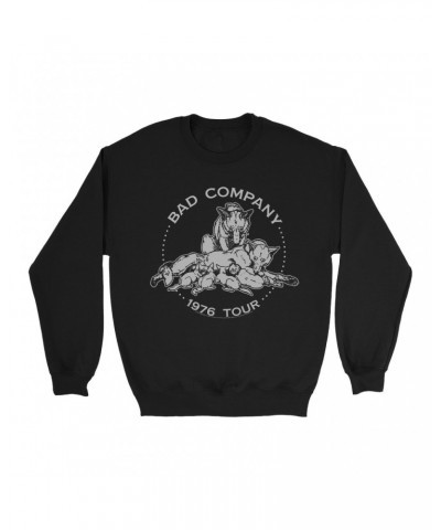 Bad Company Sweatshirt | Run With The Pack 1976 Tour Sweatshirt $16.78 Sweatshirts