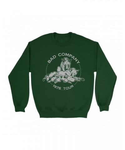 Bad Company Sweatshirt | Run With The Pack 1976 Tour Sweatshirt $16.78 Sweatshirts