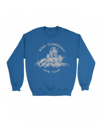 Bad Company Sweatshirt | Run With The Pack 1976 Tour Sweatshirt $16.78 Sweatshirts