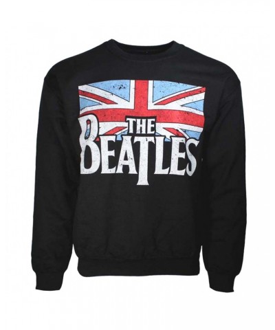 The Beatles Distressed Flag Crew Neck Sweatshirt $15.87 Sweatshirts