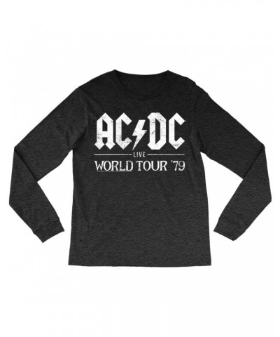 AC/DC Long Sleeve Shirt | Live In Concert 1979 Distressed Shirt $11.08 Shirts