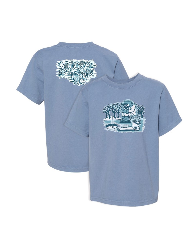 Phish Youth Pollock Ice Fisherman Heavy Tee on Saltwater Blue $9.20 Shirts