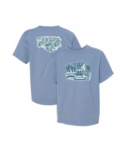 Phish Youth Pollock Ice Fisherman Heavy Tee on Saltwater Blue $9.20 Shirts