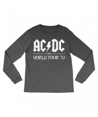 AC/DC Long Sleeve Shirt | Live In Concert 1979 Distressed Shirt $11.08 Shirts