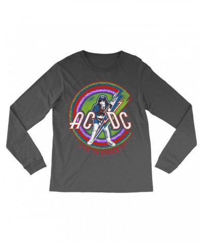 AC/DC Long Sleeve Shirt | Retro Stitched Live In Concert Reissue Shirt $10.18 Shirts