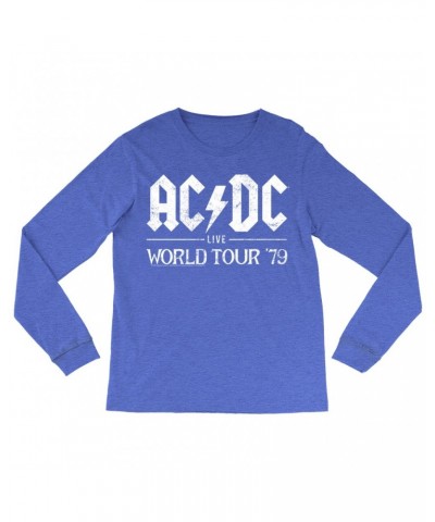 AC/DC Long Sleeve Shirt | Live In Concert 1979 Distressed Shirt $11.08 Shirts