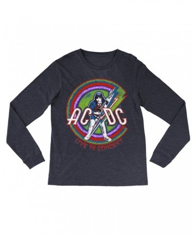 AC/DC Long Sleeve Shirt | Retro Stitched Live In Concert Reissue Shirt $10.18 Shirts