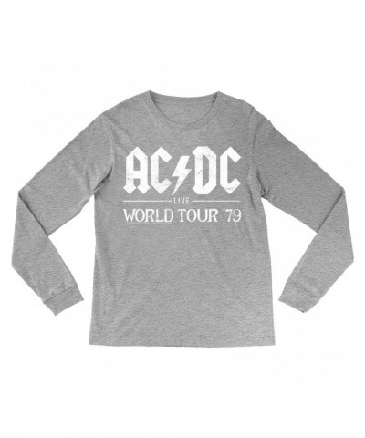 AC/DC Long Sleeve Shirt | Live In Concert 1979 Distressed Shirt $11.08 Shirts