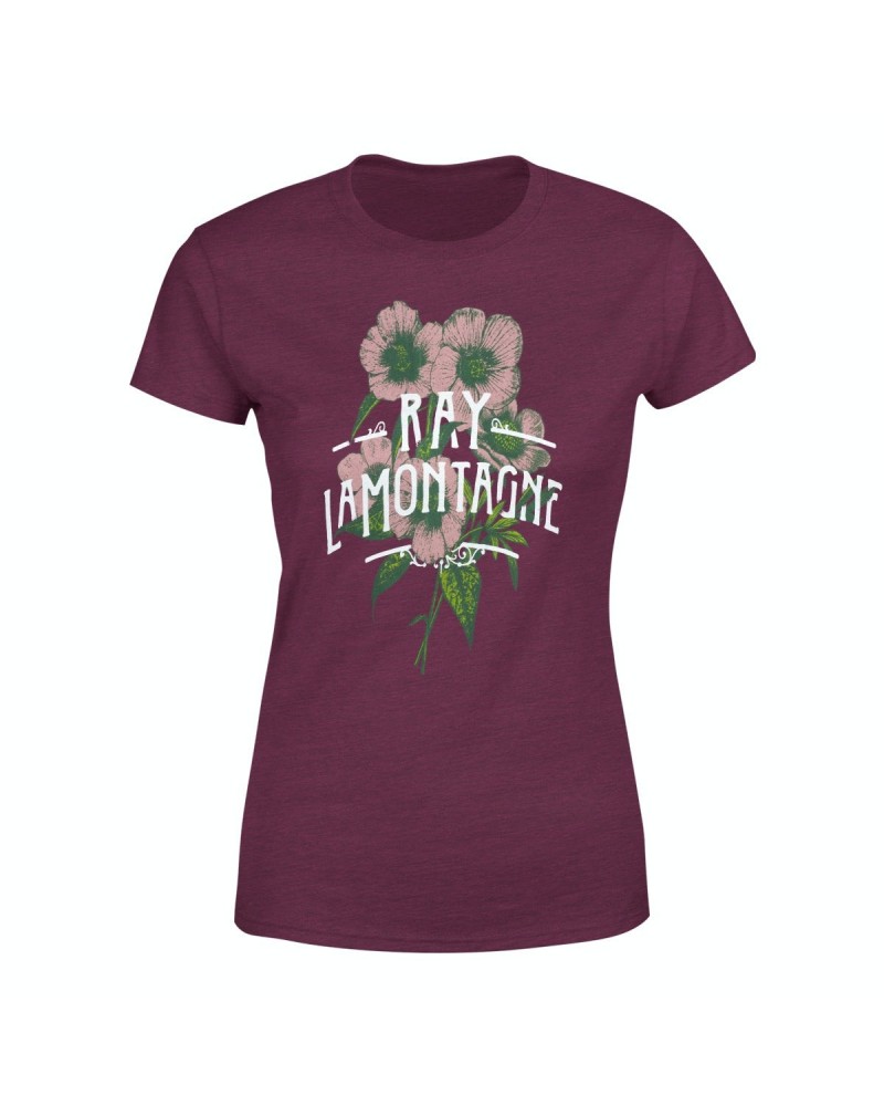 Ray LaMontagne Art Noveau Flowers Ladies T-Shirt $10.80 Shirts