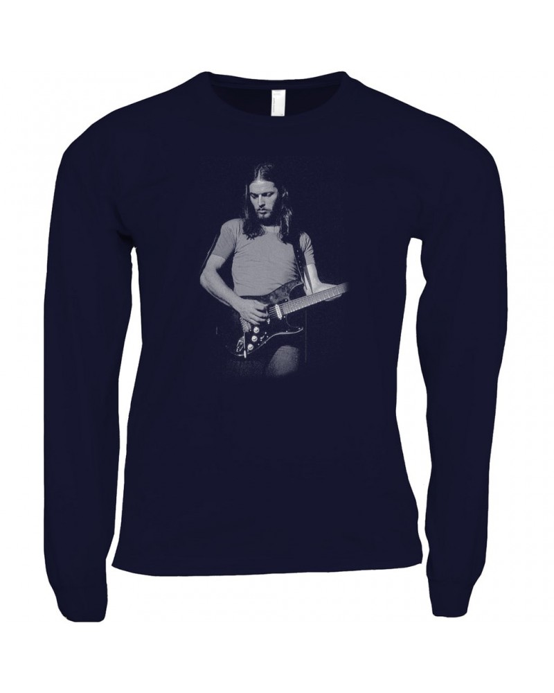 David Gilmour Long Sleeve Shirt | The Early Years Playing Guitar Shirt $9.28 Shirts