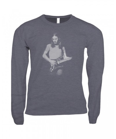 David Gilmour Long Sleeve Shirt | The Early Years Playing Guitar Shirt $9.28 Shirts