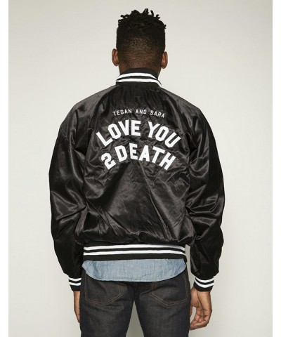 Tegan and Sara Love You To Death Satin Baseball Bomber Jacket $37.50 Outerwear