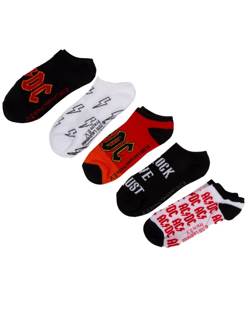 AC/DC Five Pack 9-11 Kid's Highway to Hell Ankle Logo Socks $2.05 Footware