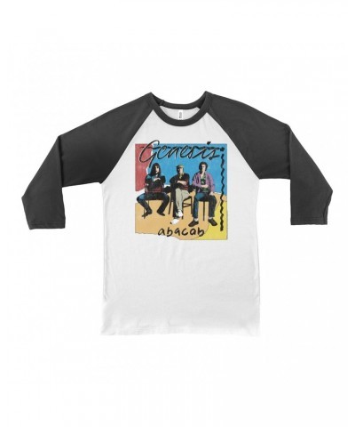 Genesis 3/4 Sleeve Baseball Tee | Abacab Album Retro Image DIstressed Shirt $14.38 Shirts