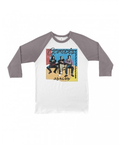 Genesis 3/4 Sleeve Baseball Tee | Abacab Album Retro Image DIstressed Shirt $14.38 Shirts