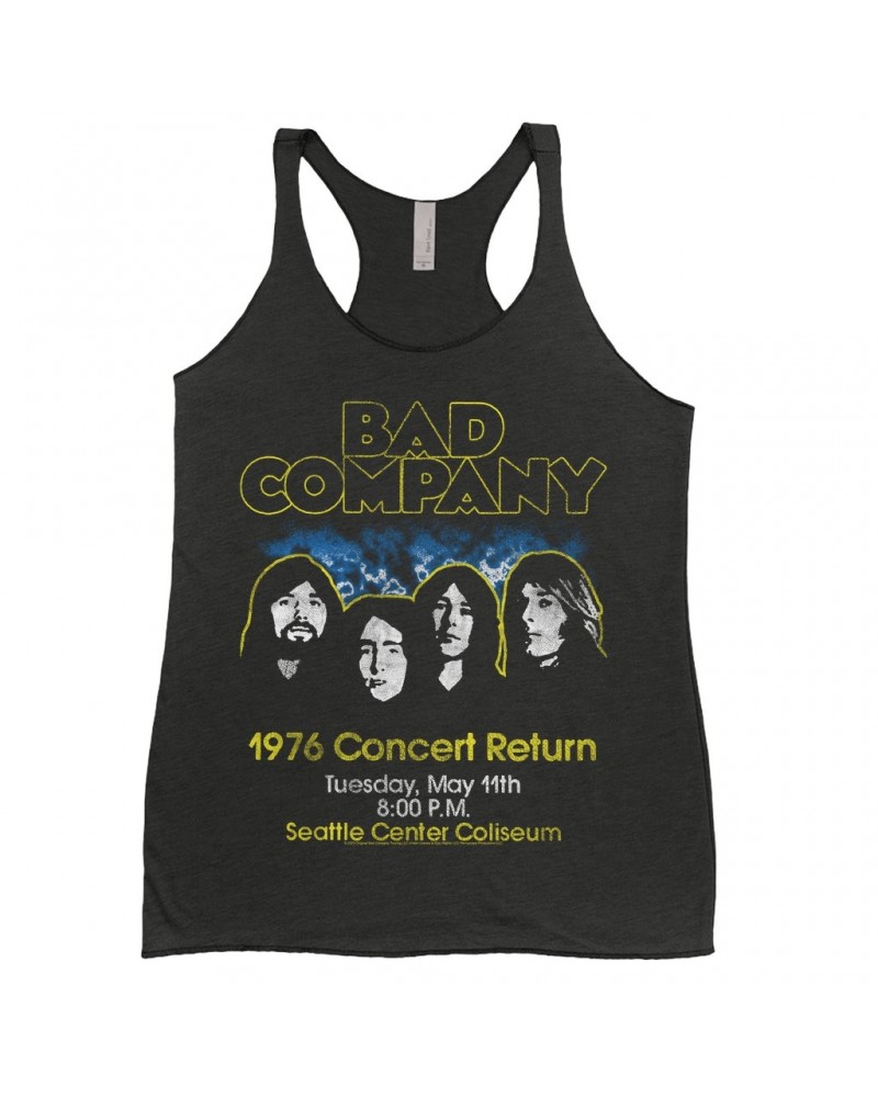 Bad Company Ladies' Tank Top | 1976 Concert Return Distressed Shirt $11.29 Shirts