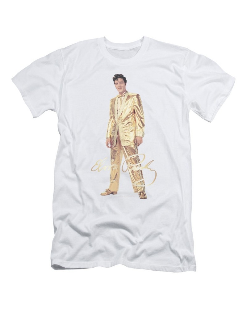 Elvis Presley Slim-Fit Shirt | GOLD LAME SUIT Slim-Fit Tee $7.56 Shirts