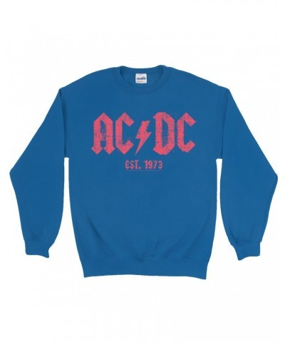 AC/DC Sweatshirt | Est. 1973 Red Design Distressed Sweatshirt $13.28 Sweatshirts