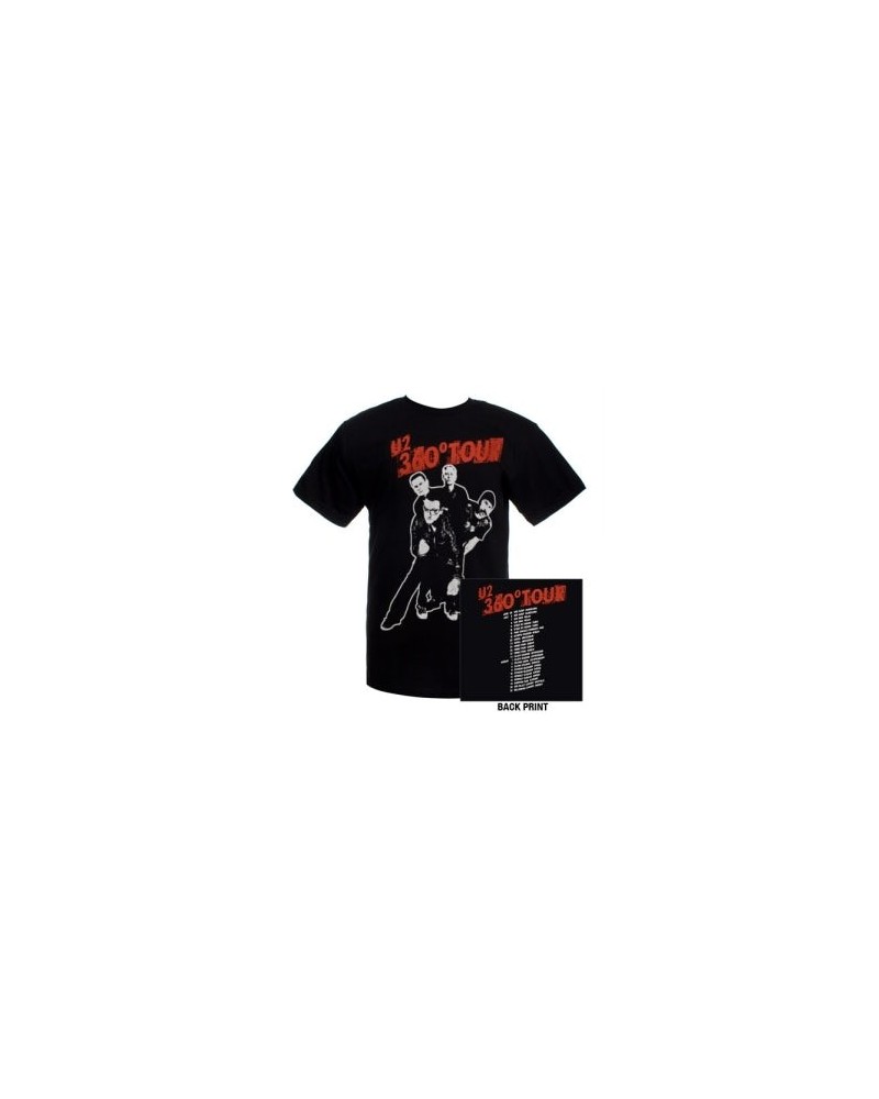 U2 Band Photo T-Shirt With European Tour Dates $7.60 Shirts