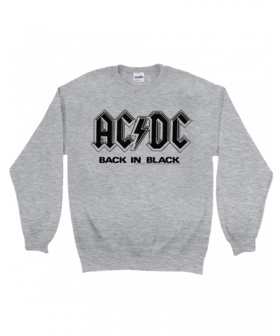 AC/DC Sweatshirt | Back In Black Back In London Image Sweatshirt $13.63 Sweatshirts