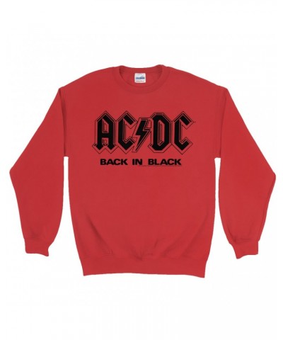 AC/DC Sweatshirt | Back In Black Back In London Image Sweatshirt $13.63 Sweatshirts