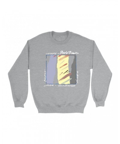 David Bowie Sweatshirt | Scary Monsters Album Image Sweatshirt $10.83 Sweatshirts