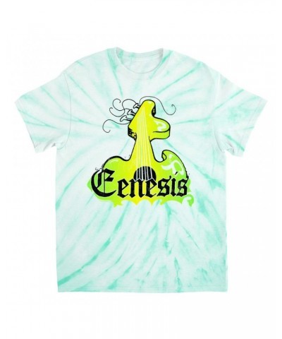 Genesis T-Shirt | Vintage Guitar Logo Tie Dye Shirt $12.94 Shirts