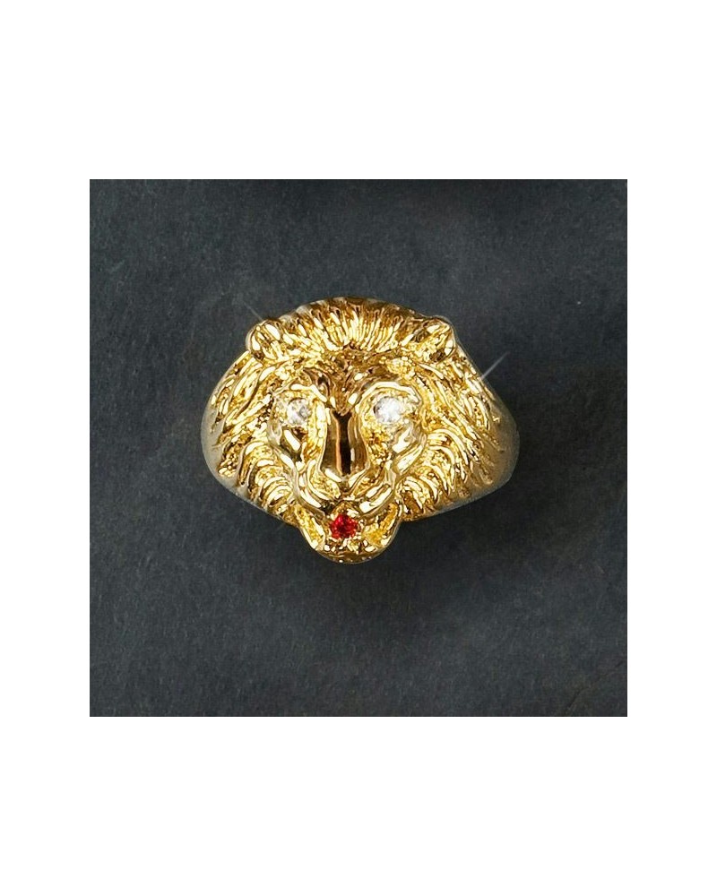 Elvis Presley 18kt Gold Plated Lion Head Ring $30.87 Accessories