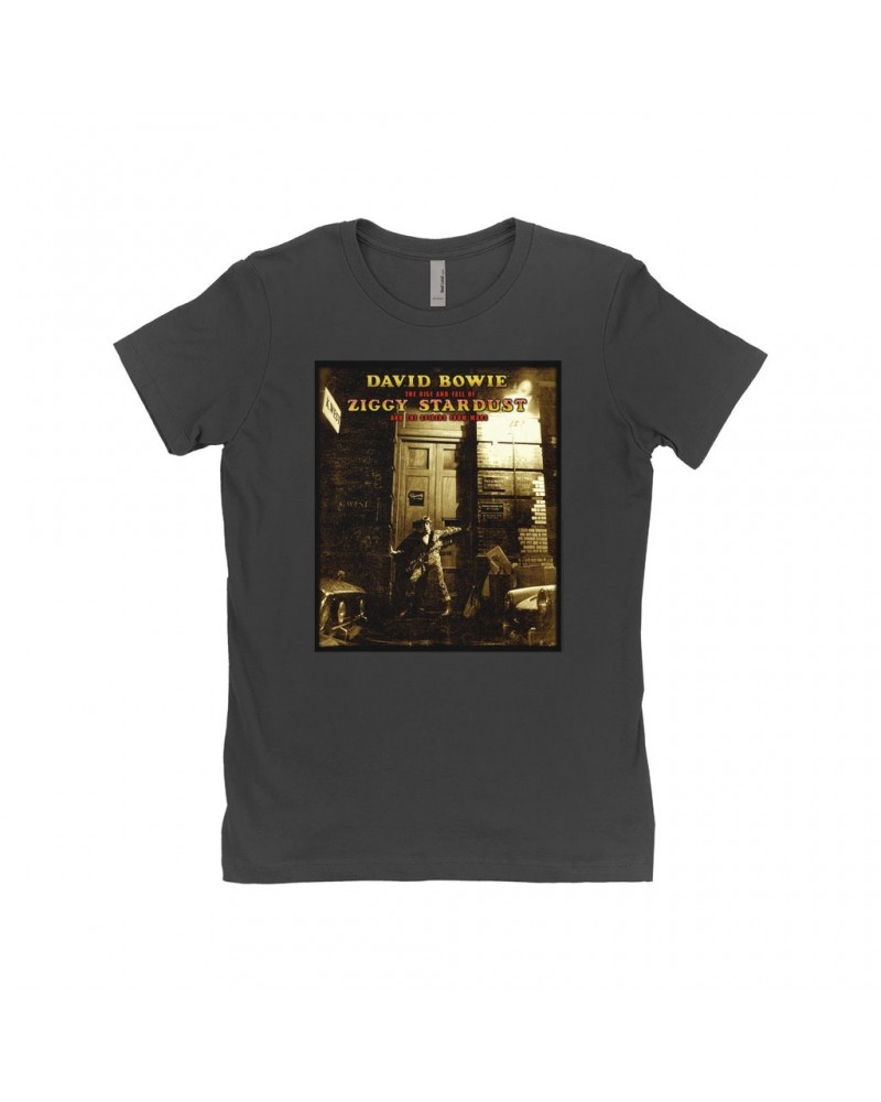 David Bowie Ladies Boyfriend T-Shirt | The Rise And Fall Of Ziggy Stardust And The Spiders From Mars Alternate Album Cover Sh...