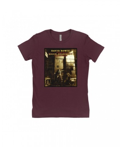 David Bowie Ladies Boyfriend T-Shirt | The Rise And Fall Of Ziggy Stardust And The Spiders From Mars Alternate Album Cover Sh...