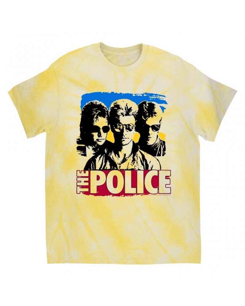 The Police T-Shirt | Synchronicity Portrait Tie Dye Shirt $9.43 Shirts