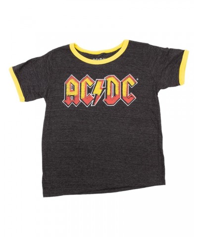 AC/DC Logo Yellow Ringer Kids T-shirt $5.00 Kids