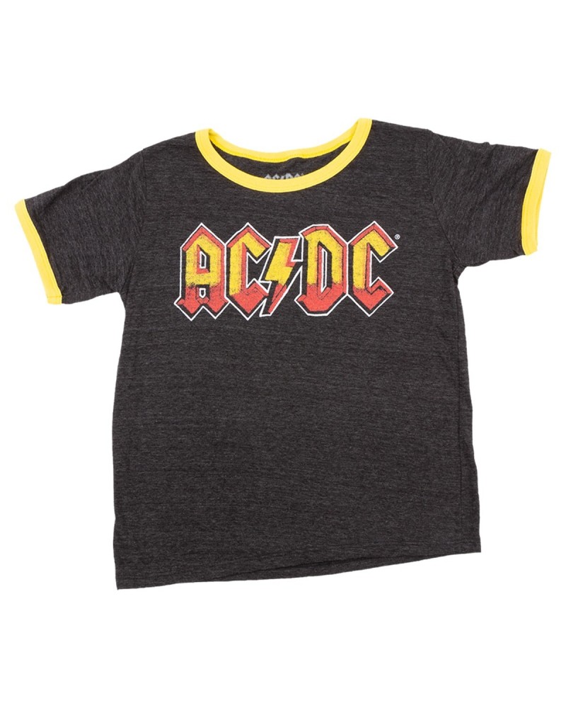 AC/DC Logo Yellow Ringer Kids T-shirt $5.00 Kids