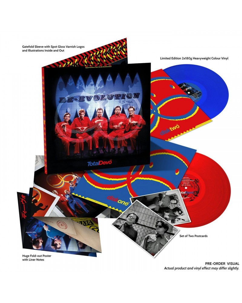 Devo Total Devo - Red & Blue 2LP Vinyl $26.14 Vinyl