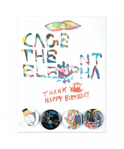 Cage The Elephant Thank You Happy Birthday Button Set $3.90 Accessories