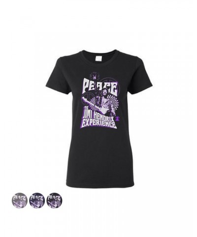 Jimi Hendrix Women's Peace T-Shirt $14.70 Shirts