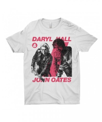 Daryl Hall & John Oates T-Shirt | Pink Line Image Shirt $12.48 Shirts