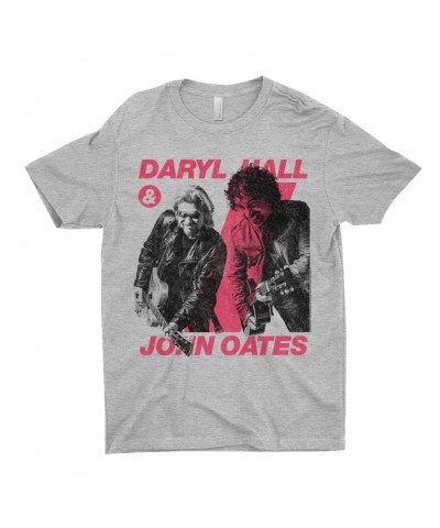 Daryl Hall & John Oates T-Shirt | Pink Line Image Shirt $12.48 Shirts