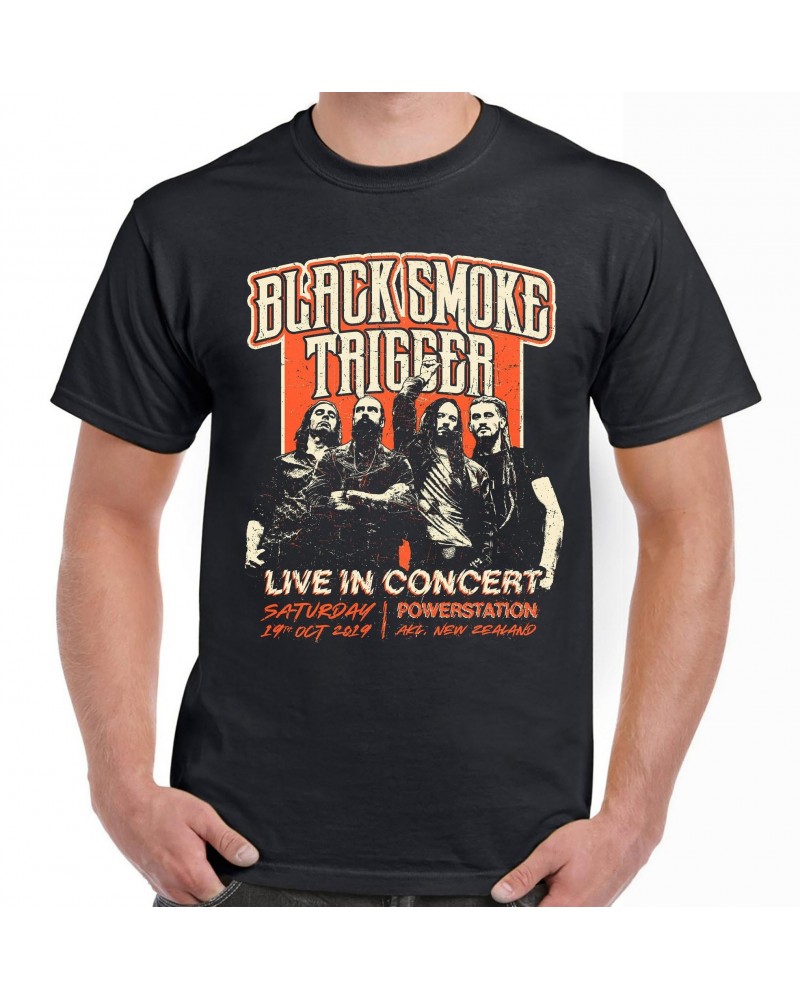 Black Smoke Trigger Retro Live In Concert Shirt - Orange/Cream $11.76 Shirts