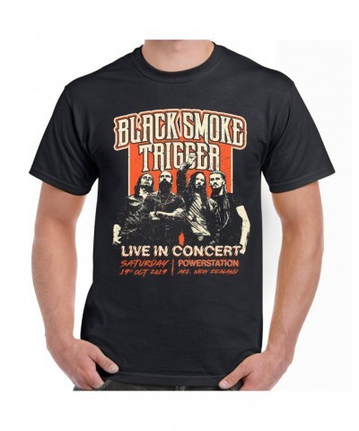 Black Smoke Trigger Retro Live In Concert Shirt - Orange/Cream $11.76 Shirts